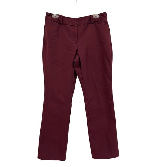 7th Avenue Design Studio Pants Sz 10 Wine Purple Business Casual Stretch - Picture 1 of 8